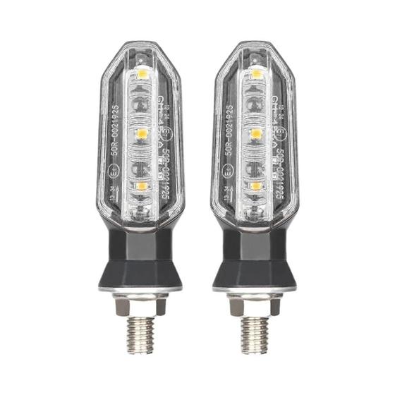 Imagem de Mini Lanterna LED Âmbar 8mm para Motocicleta - 12V - Sinalização Piscante