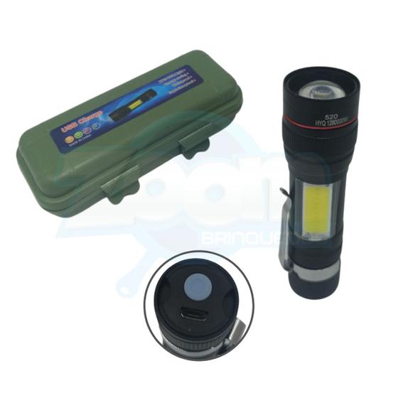 Imagem de Mini Lanterna Led Camping C/ Zoom Luz Branca + Case