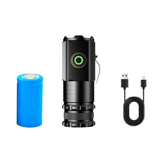 Imagem de Mini Lanterna LED de Alta Potência com Ímã - 3 LEDs, 5 Modos e Função de Autodefesa