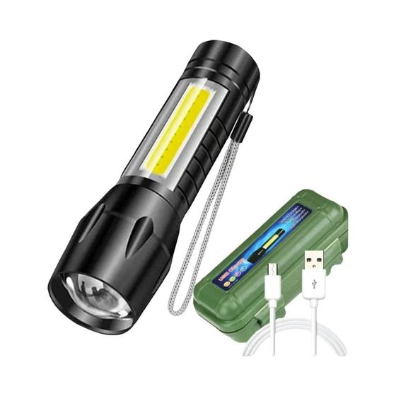 Imagem de Mini Lanterna LED Recarregável com Zoom XP-G Q5 - 3 Modos de Iluminação