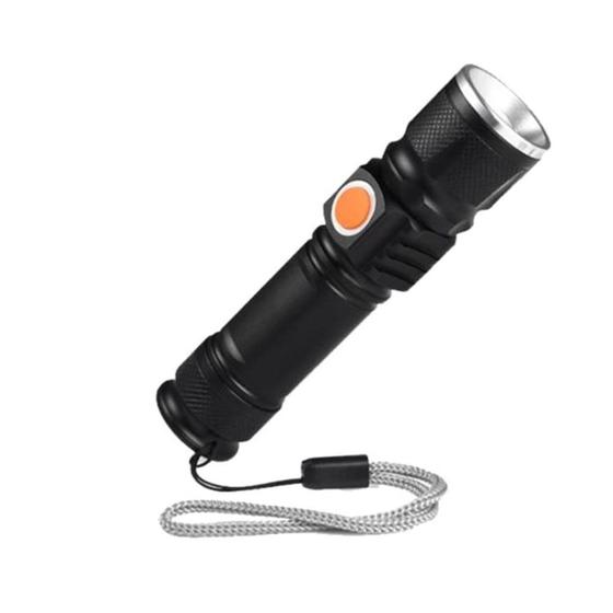 Imagem de Mini Lanterna Tática Led AN-515 Potente Recarregável Via USB C Zoom