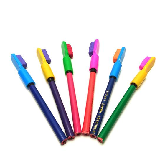 Imagem de Mini lápis com top escova  pacote com 20 unidades