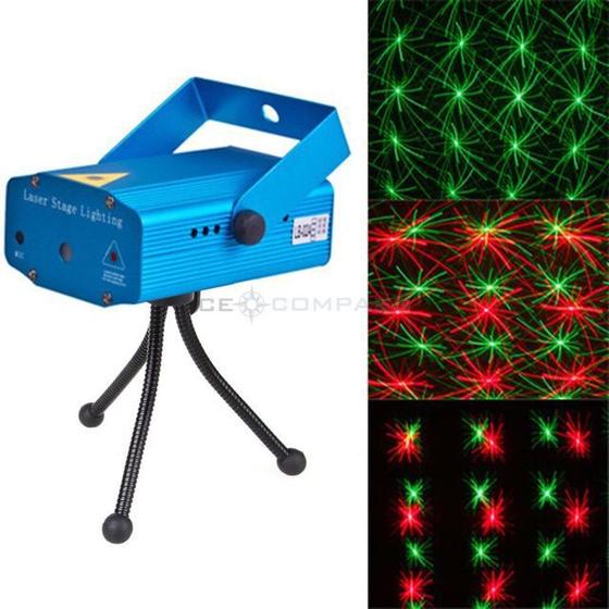 Mini Laser Projetor Led Holográfico NATAL Stage Lighting + Fonte CY