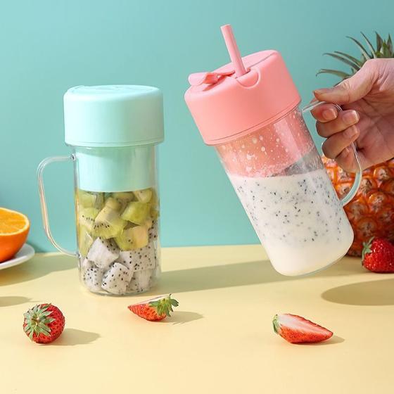 Imagem de Mini Liquidificador Caneca Juicer: Copo Com 6 Lâminas De 420