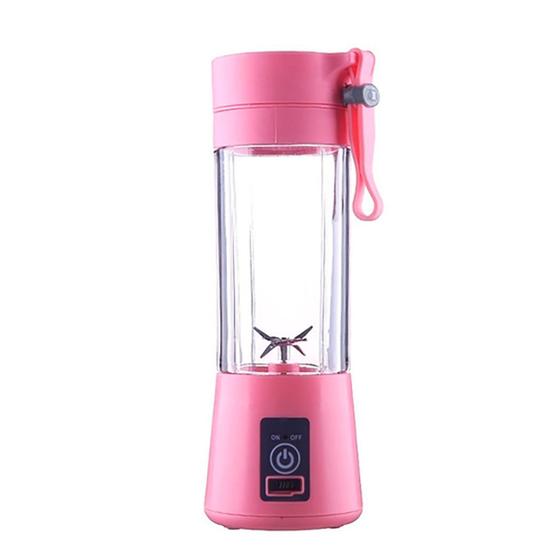 Imagem de Mini Liquidificador Portátil Elétrico 380 Ml Academia Shakes Sucos Vitamina Pequeno Resistente Viage