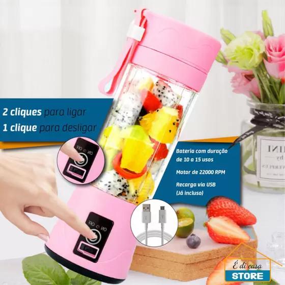 Mini Liquidificador Portátil Juice Copo Shake Mixer Elétrico 12 volts