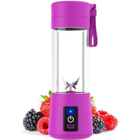 Imagem de Mini Liquidificador Portátil Juicer Cup 6 Lâminas USB - Roxo