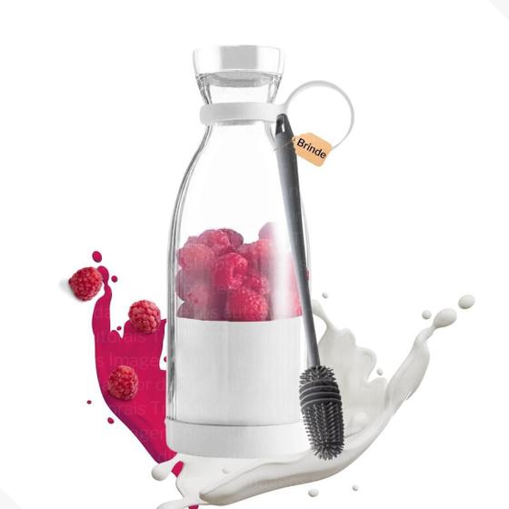 Mini Liquidificador Portátil Juicer Recarregável - Branco Menor preço em Mini Liquidificador Portátil Juicer Recarregável - Branco