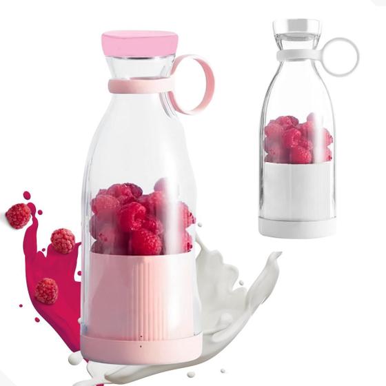 Imagem de Mini Liquidificador Portátil Juicer Recarregável - Rosa