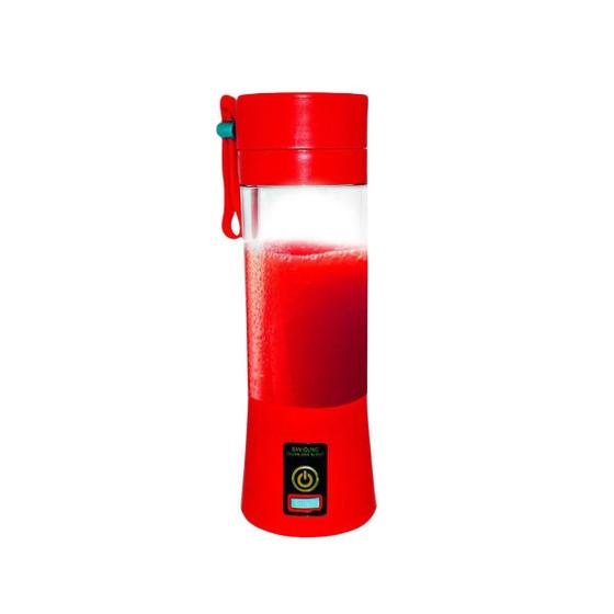 Imagem de Mini Liquidificador Portátil Recarregável 6 Lâminas Vermelho