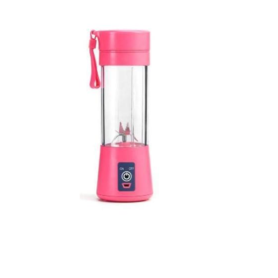 Imagem de Mini Liquidificador Portátil Recarregável Pratico 6 Lâminas - Rosa