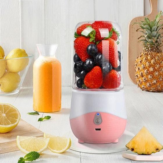 Mini Liquidificador Portátil Shake Suco Juice Cup Mixer USB 300ml