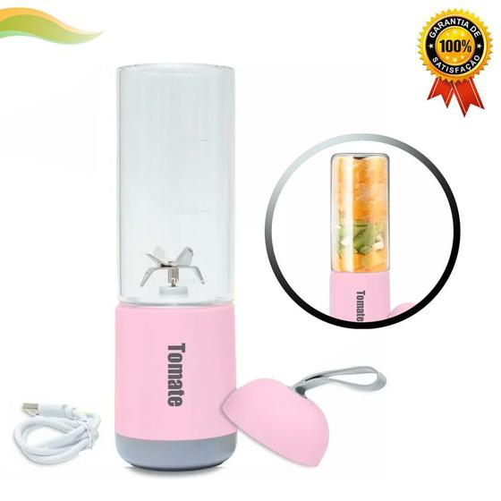 Mini Liquidificador Portátil Vidro USB 6 Lâminas Sucos Menor preço em Mini Liquidificador Portátil Vidro USB 6 Lâminas Sucos