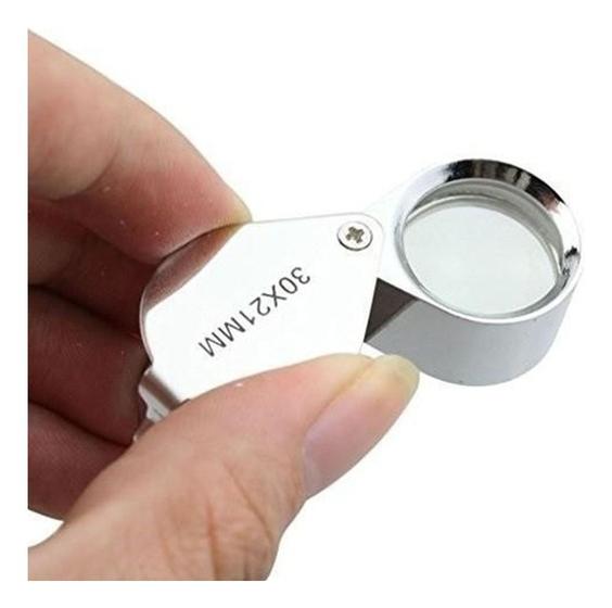 Imagem de Mini Lupa 30x 21mm -relojoeiro Joalheiro Inox Pronta Entrega