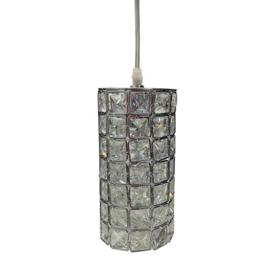 Imagem de Mini Lustre Pendente Cristal Cravejado Elegante E27 Diamante