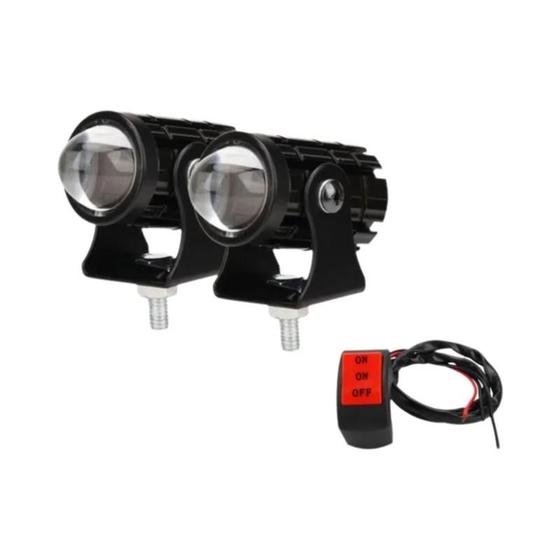 Imagem de Mini Luz De Condução Para Motocicleta, Cor Dupla, 12v, Lâmpada Auxiliar, Para Atv, Scooter, Moto,