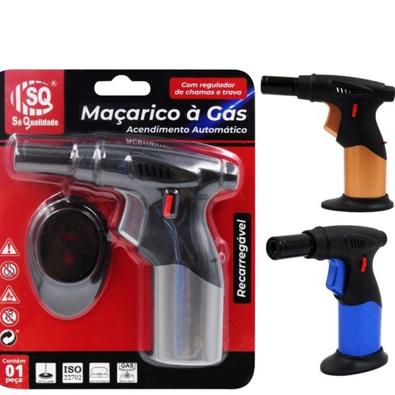 Mini Maçarico Portátil Gás Automático Regulagem de Chamas Menor preço em Mini Maçarico Portátil Gás Automático Regulagem de Chamas
