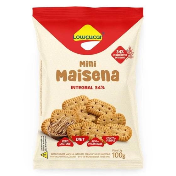 Imagem de Mini Maisena Integral 34% Zero Açúcar LOWÇUCAR 100g