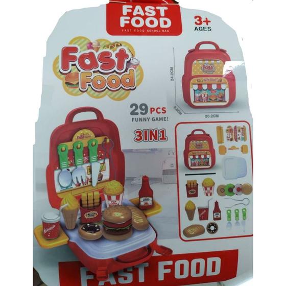 Imagem de Mini Maleta Infantil Fast Food 29 peças
