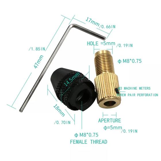 Imagem de Mini Mandril Com Adaptador Micro Motor 5mm
