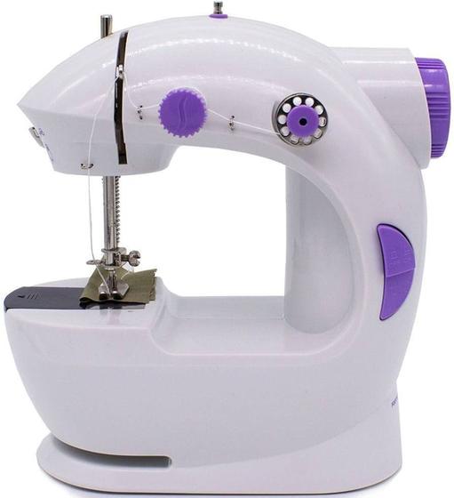Imagem de Mini máquina de costura Completa Máquina De Costura Elétrica Portátil Compacta  para artesanato