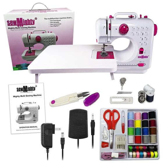 Imagem de Mini máquina de costura portátil Sew Mighty Mighty Multi com kit
