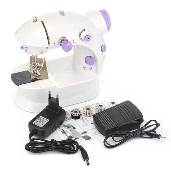 Imagem de Mini máquina de costura reta Countertech FHSM202 portátil branca 110V/220V