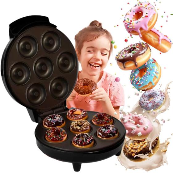 Mini Máquina De Fazer Donuts Rosquinhas 7 Furos 110v Menor preço em Mini Máquina De Fazer Donuts Rosquinhas 7 Furos 110v