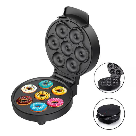 Imagem de Mini Máquina De Fazer Donuts Rosquinhas Confeitaria 7 Furos 110v Cor Branca