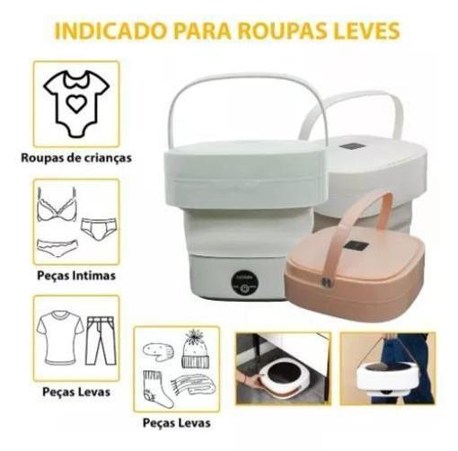 Imagem de Mini Máquina de Lavar Roupa Turbo para Lavagem Diária