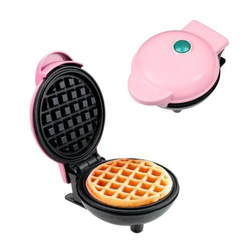 Imagem de Mini Máquina de Waffle Elétrica Portátil 110v Rosa