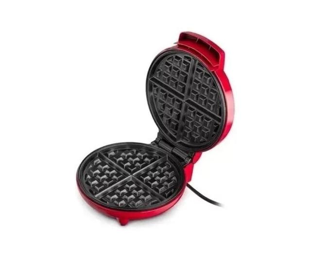 Imagem de Mini Maquina De Waffles Panqueca Maker Antiaderente 220v Vermelho Ce189