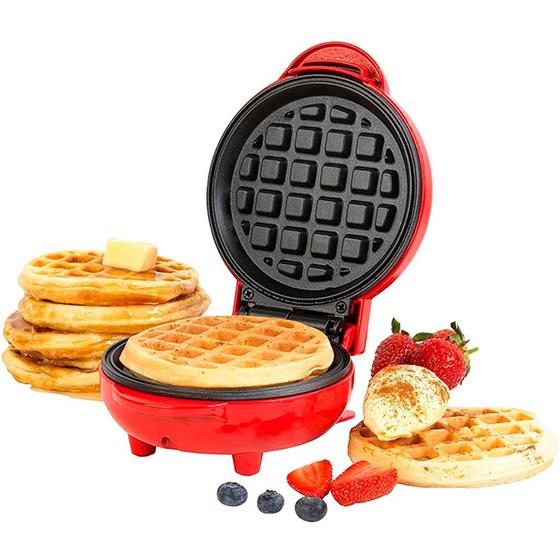 Imagem de Mini Maquina De Waffles Panquecas Automático Elétricos Portátil 110v Doméstica 350w Panela Elétrica De waffle Quiche/De