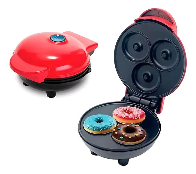 Imagem de Mini Máquina Elétrica de Donuts - Café da Manhã, Capacidade para Mini Rosquinhas, Portátil, 110V, Rápida e Prática