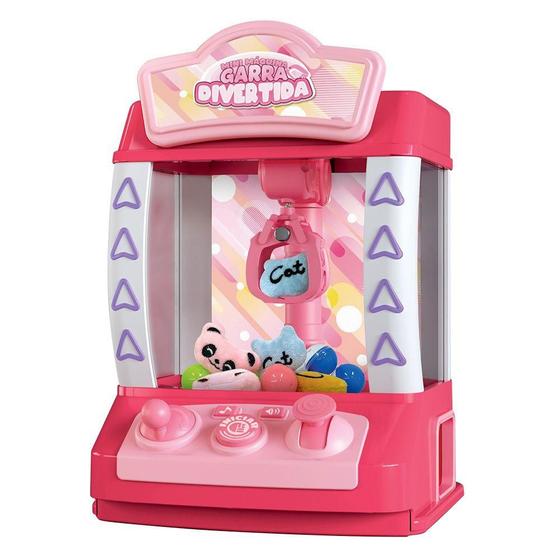 Imagem de Mini Máquina Garra Divertida +10 Peças Rosa DMT6991 -Dm Toys