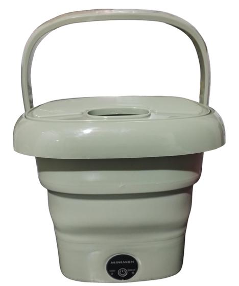 Imagem de Mini Máquina Lavar portátil Roupas Balde Lavadora Dobrável Portátil
