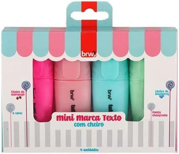 Imagem de Mini Marca Texto Com Cheirinho De Tutti Frutti 4 Cores Brw