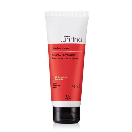 Imagem de Mini Máscara Reparadora Cabelo Seco Lumina Natura 50Ml Ref