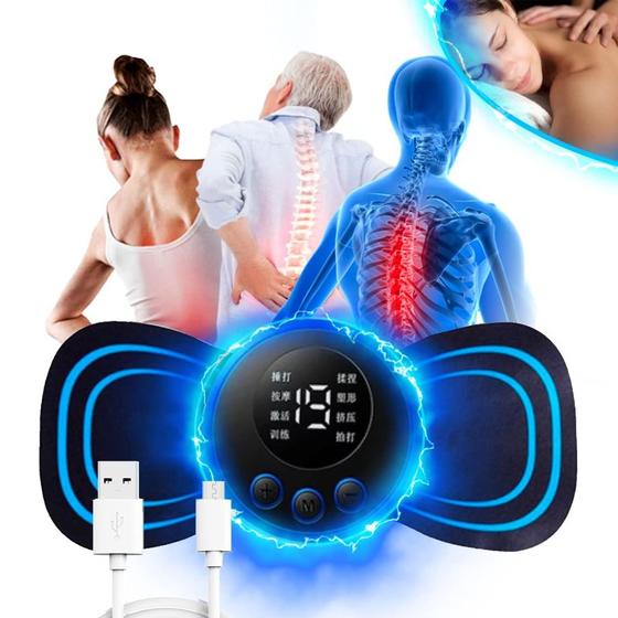 Imagem de Mini Massageador Abdominal Pescoço Portátil Elétrico Relaxamento Corporal USB 036