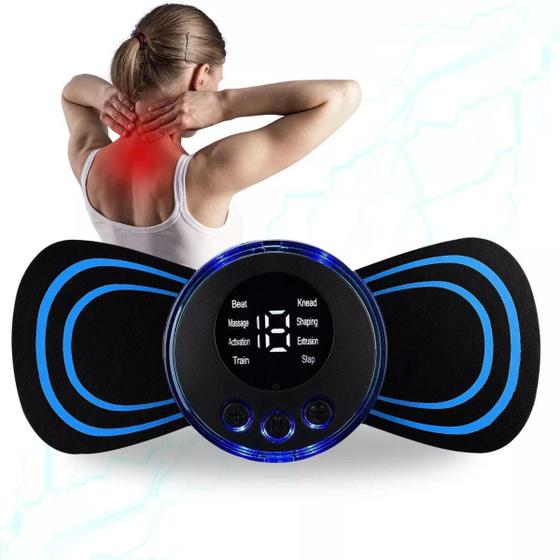 Imagem de Mini Massageador Elétrico: Revitalize-se com Alívio Muscular na Lombar, Costas e Pescoço