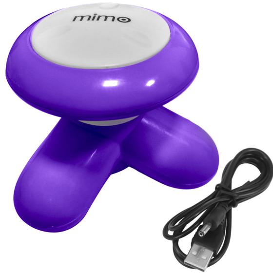 Imagem de Mini Massageador Mimo Massager Portátil USB Pilha Roxo