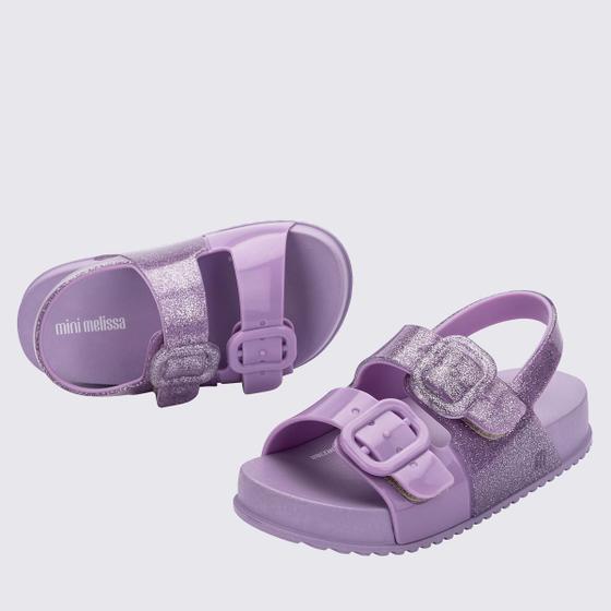 Imagem de Mini Melissa Cozy Slide Baby lilas/glitter