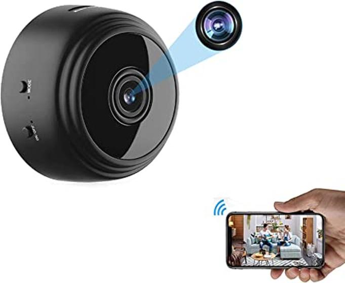 Imagem de Mini Micro Camera Espiã Monitoramento Segurança Wifi 1080p