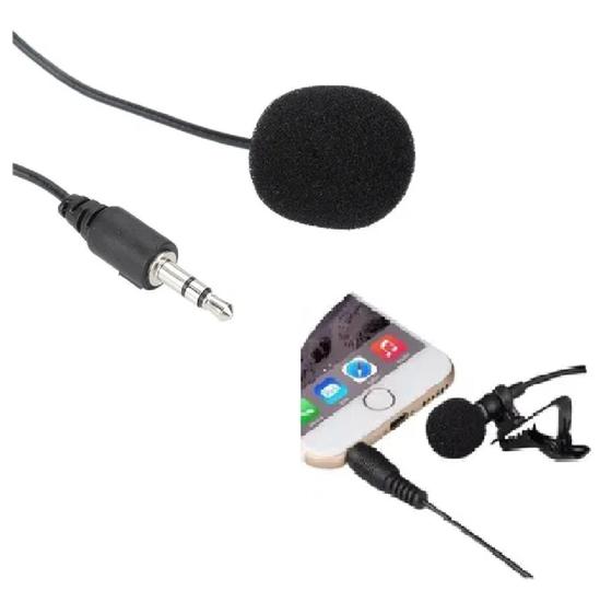 Imagem de Mini Microfone De Celular Com Fio Entrada P2 Condensador Live Youtube Reunião