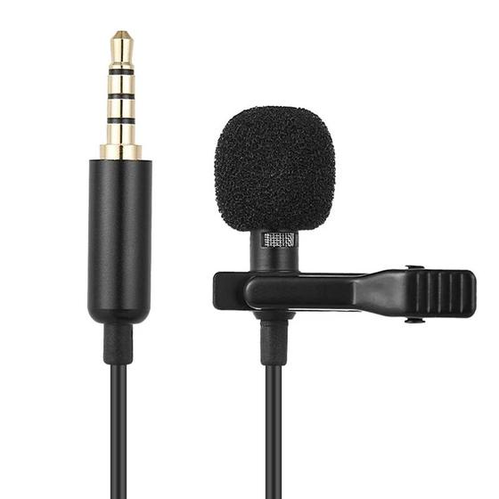Imagem de Mini Microfone de Lapela Portátil Condensador com Fio e Conexão USB