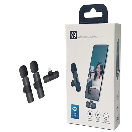 Imagem de Mini Microfone Lapela Com Usb Sem Fio 72Mah 2.4Ghz Plastico