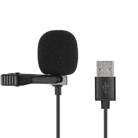 Imagem de Mini Microfone Usb De Com Clip Para Computador Note 150cm