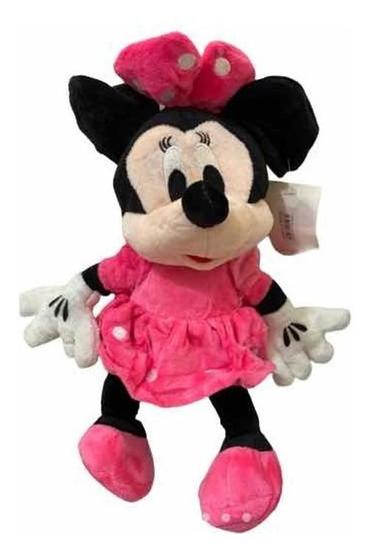 Imagem de Mini Minnie Vestido Rosa 28Cm Bicho De Pelucia