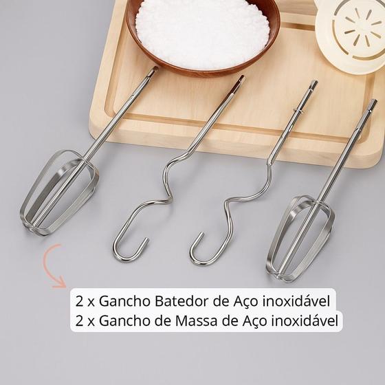 Mini Misturador Elétrico Batedeira 110v 300w 5 Velocidades 4 Misturadores Sobremesas Cozinha Casa - MrSementes
