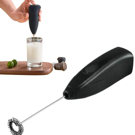 Mini Mixer Elétrico Inox Misturador Bebidas Mexer Milk Shake 1Care